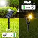 T-SUN Waterproof Solar Powered Spot Lights for Trees, Warm White Illumination
