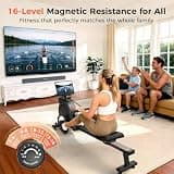 YOSUDA Heavy-Duty 16-Level Magnetic Resistance Home Gym Rowing Machine