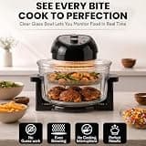 Granitestone 16-Quart Large Glass Air Fryer with Triple-Cooking Halogen Power System