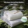 Bedsure Queen Waffle Weave Bamboo Rayon and Cotton Blend Cooling Blanket