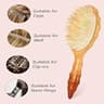 Boar Bristle Loop Hair Extension Brush for Detangling and Frizz Control