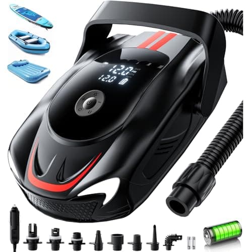 Premium Three-Stage 12000mAh Rechargeable Paddle Board Air Pump, 22 PSI Max