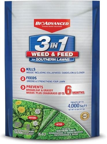 BioAdvanced 3-In-1 Weed and Feed Granular Fertilizer Treatment for Southern Lawns