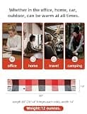 Zorvix Electric Heated Neck Winter Scarf with Power Bank, Large Lattice