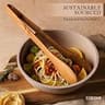 CAROTE 8-Piece Acacia Wood Cooking Utensil Set for Nonstick Cookware Use