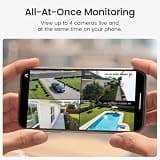 aosu 2K QHD Solar Outdoor Wireless Security 4-Camera Kit with 32GB Local Base Station