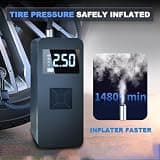14.8V 8000A Peak Portable Car Battery Jump Starter Power Bank with Air Compressor