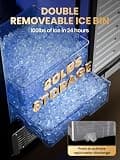Coolski Premium Undercounter Nugget Ice Maker with Dual-Layer Storage, 100 lbs