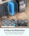 EUHOMY 100lb Commercial Ice Maker with 33lb Storage and Self-Cleaning