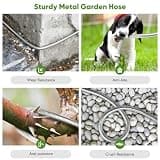 Tuzoc 100ft Heavy-Duty Metal Garden Hose with 304 Stainless Steel Armor