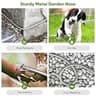 Tuzoc 100ft Heavy-Duty Metal Garden Hose with 304 Stainless Steel Armor