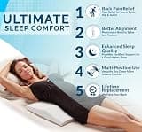 ComfiLife High-Density Memory Foam Lumbar Support Pad for Back Sleeping