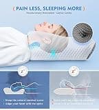 Osteo Hollow Design Cervical Memory Foam Pillow with 3D Mesh Cooling Pillowcase