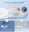 Osteo Hollow Design Cervical Memory Foam Pillow with 3D Mesh Cooling Pillowcase