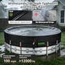QH.HOME 550D Tear-Resistant Winter Pool Cover with Pre-Installed Winch