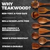Zulay Kitchen 9-Piece Teak Wood Cooking Utensil Set in Premium Packaging