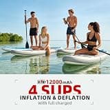 Premium Three-Stage 12000mAh Rechargeable Paddle Board Air Pump, 22 PSI Max