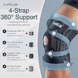 EXOUS BODYGEAR 4-Way Adjustable Wraparound Knee Brace with Stabilizer