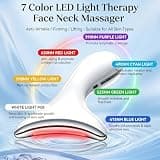 7-Color LED Red Light Therapy Facial Sculptor with Heat, Vibration, and Built-In Timer