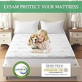 Lysam Cooling 3D Air Fabric Split King Mattress Protector, 2-Pack Set