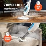 PurSteam 10-in-1 Steam Mop with Detachable Handheld Steamer and Accessories