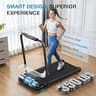 WELLFIT Folding Treadmill with Auto-Alignment Belt and Hands-Free Voice Control