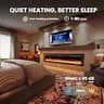 Silonn 50-Inch Smart Electric Fireplace Heater with Remote and App Control