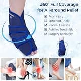 KingPavonini Extra Large Ankle Ice Pack Kit with Four Rotatable Inserts