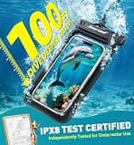 Hiearcool Waterproof Phone Pouch with Lanyards, 8.9-Inch Capacity, 2-Pack