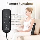 Boriwat Back Massager with Heat, 3D Kneading Massage Pillow with Remote