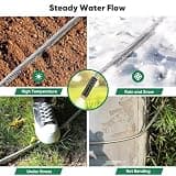 Kebose 100ft Heavy-Duty Stainless Steel Garden Hose with 10-Way Nozzle
