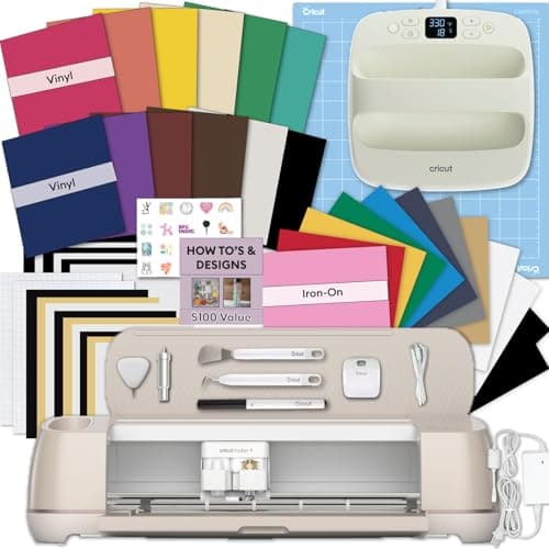 Cricut Maker 4 T-Shirt Making Bundle with EasyPress SE Heat Press & HTV Vinyl