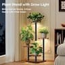 Homsorout 4-Tier Heavy-Duty Metal Indoor Plant Rack with Adjustable Grow Light