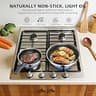 Ciwete 3-Piece Tri-Ply Stainless Steel Hybrid Honeycomb Nonstick Pan Set