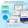 KNAON Bluetooth Thermal Shipping Label Printer with Built-in USB Flash Drive
