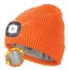 MELASA Fleece Lined Winter LED Beanie Hat with USB Rechargeable Light