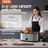 VEVOR 24-Quart Electric Roaster Oven with Advanced Defrost and Warm Settings