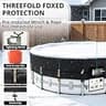 QH.HOME 550D Tear-Resistant Winter Pool Cover with Pre-Installed Winch