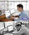 Orfibz 14.2-Inch Dual Laptop Screen Extender with 226-Degree Rotating Hinge