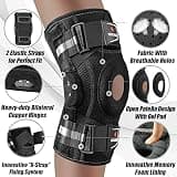 NEENCA Professional Hinged Knee Support with Patented X-Strap System