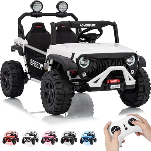 GarveeLife 2-Seater 4WD Ride-On UTV with 22mm Steel Frame and Solid Terrain Tires