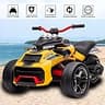 POSTACK 24V 3-Wheeler Battery Powered Kids ATV Ride-On with EVA Rubber Tires
