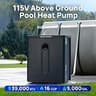 Aquastrong 39,000 BTU Top Discharge Inverter Pool Heat Pump with WiFi