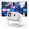 Smart Outdoor 1080p Projector with 3500 Ultra Bright Lumens, 65W Audio