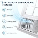 GarveeHome 8,000 BTU Window Air Conditioner with LED Digital Display