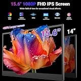 Ultra-Thin 15.6-inch 1080P FHD Triple Portable Monitor Extender with One-Cable Setup