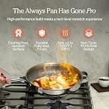 Our Place Titanium Always Pan Pro, 10.6-Inch Tri-Ply Non-Toxic Skillet, Chrome