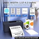 Mvgges Bluetooth 4x6 Shipping Label Printer, 160 mm/s Fast Thermal Printing
