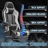 Homall Ergonomic Tech Fabric PC Gaming Chair with Retractable Footrest & Massage