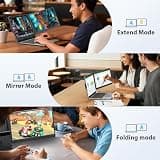 APILDELLA 14-inch 1080P FHD Dual Laptop Screen Extender Monitor with Built-In Speakers